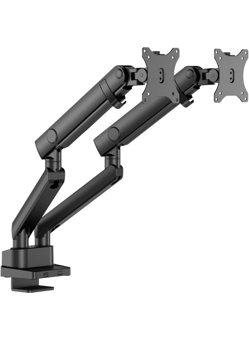Twisted Minds Dual Screen Monitor Arm, 17"-35" Fit Screen, 2 to 12kg Weight Capacity Per Screen, Cable Management, Quick Release VESA Plate, 75x75 100x100 VESA Compatible, Matte Black | TM-84-C012 - Image 4