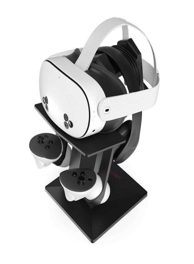 حامل سماعة الواقع الافتراضي Digicharge لأجهزة Meta Quest 3S/3/2 و Oculus Quest - وحدة تخزين متكاملة مع منفذ شحن - Image 1