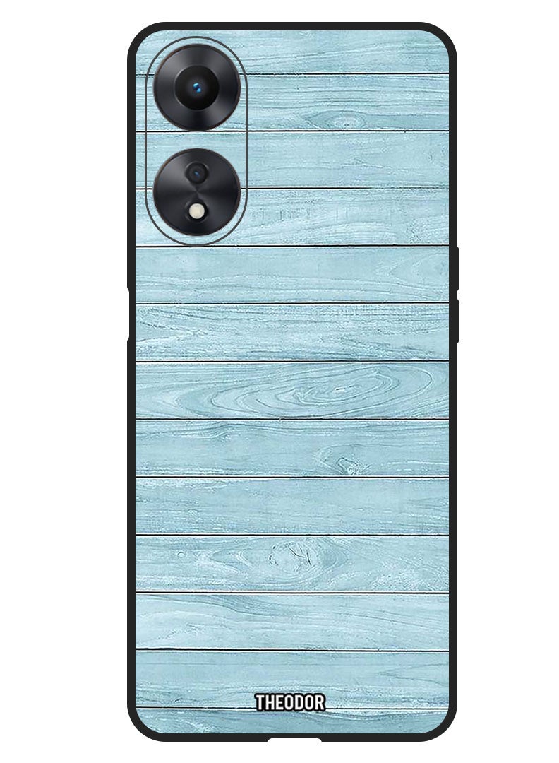 Theodor Protective Case Anti Scratch Shock Proof Bumper Cover For Oppo F23 5G Light Blue Wood - Image 1