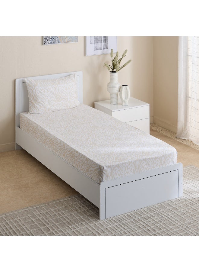 Home Box Matrix Essen 2-Piece Flat Sheet Set - Beige - Image 2