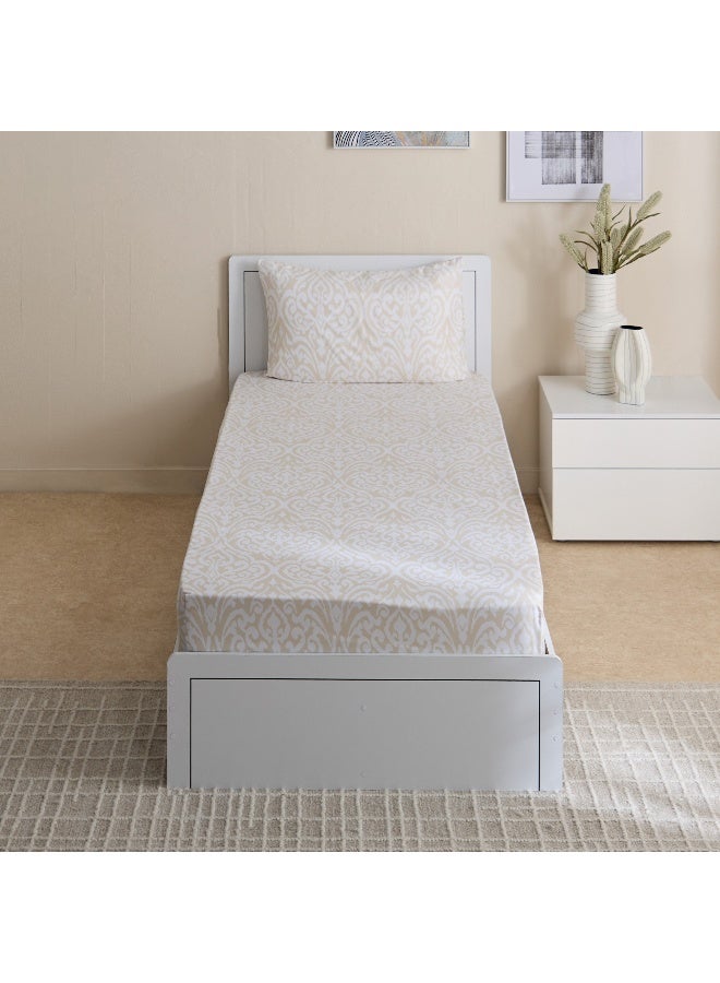 Home Box Matrix Essen 2-Piece Flat Sheet Set - Beige - Image 3