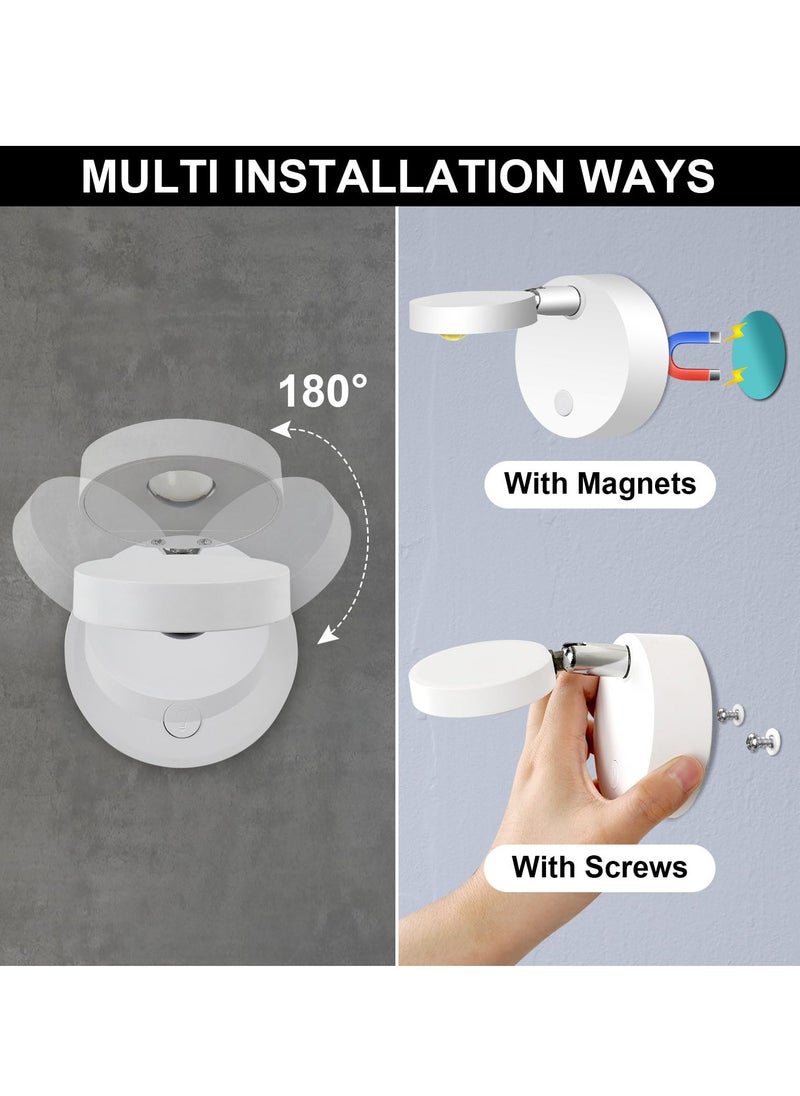 Excefore - 2Pack LED Spotlights Uplighting Accent Spotlights USB Rechargeable Picture Lights with Remote 13 Colors Dimmable 10 Brightness Levels 360 Degrees Rotatable Head for Paintings Wall Artwork Closet - Image 1