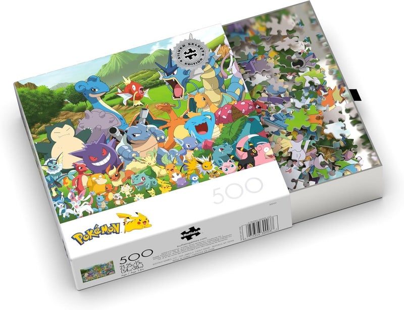 Buffalo Games Silver Select Pokemon Favorites Group 500 Piece Jigsaw Puzzle for Adults Challenging Puzzle Perfect for Game Nights Finished Size is 2125 x 1500 - Image 3