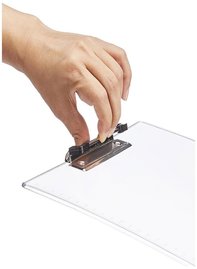 Solo Unbreakable & Transparent Exam Board, Extra Thick Strong Moulded Clipboard with Hanger for Examination Writing, Sturdy & Lightweight Writing Pad for School Students, College, Office (355x240 mm) - Image 2