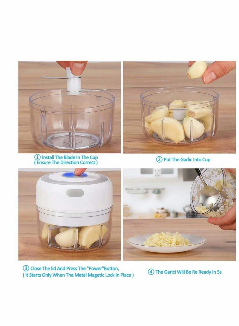 شو وو Lakobos Wireless Electric Mini Food Choppers, Garlic Chopper, Small Processor For Veggie, Dicing, Mincing & Puree, Fruit Salad,... - Image 5