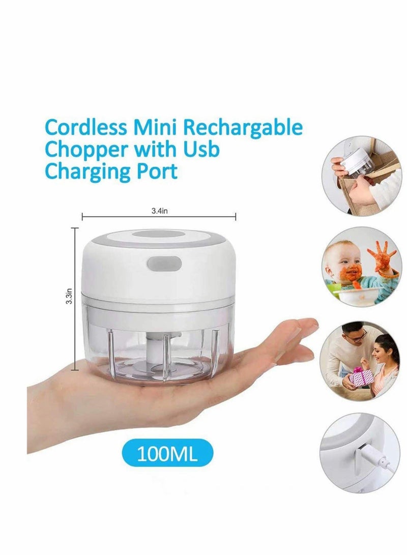 شو وو Lakobos Wireless Electric Mini Food Choppers, Garlic Chopper, Small Processor For Veggie, Dicing, Mincing & Puree, Fruit Salad,... - Image 4
