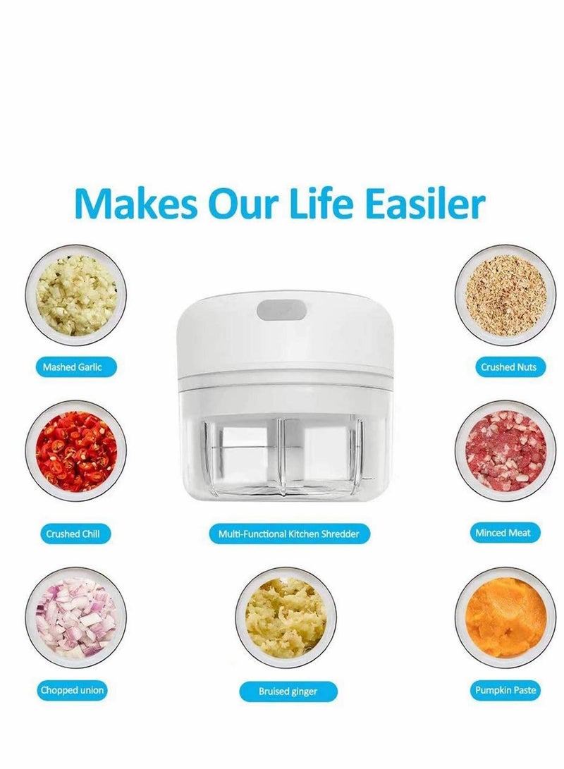 شو وو Lakobos Wireless Electric Mini Food Choppers, Garlic Chopper, Small Processor For Veggie, Dicing, Mincing & Puree, Fruit Salad,... - Image 2