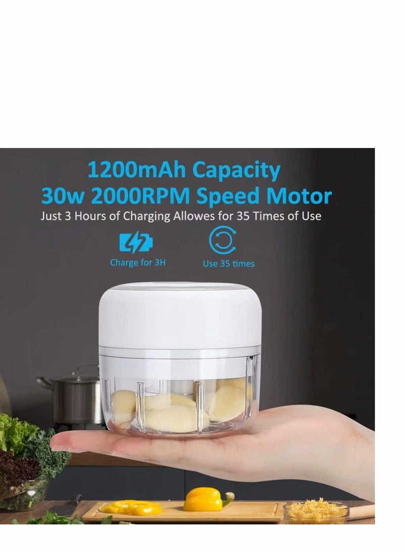 شو وو Lakobos Wireless Electric Mini Food Choppers, Garlic Chopper, Small Processor For Veggie, Dicing, Mincing & Puree, Fruit Salad,... - Image 3