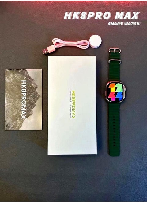 HK8 Pro Max 2.12" AMOLED screen Ultra Smart Watch Series 8 49mm Memory 256MB Battery 320mAh Compass NFC Waterproof IP68 Wireless Charging