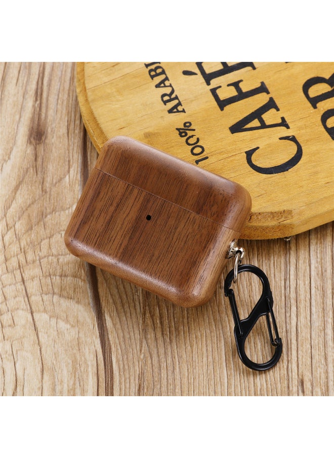 Generic - Wooden Earphone Case For Airpods Pro 2 Generation Walnut For Apple Airpods3/4 All-inclusive Protective Cover-Color:Bamboo-Applicable Model:AirPods Pro2 (new) Without Hook - Image 1