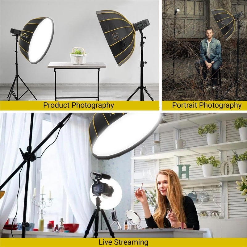 Glow EZ Lock Collapsible Silver Beauty Dish (34") - Image 5