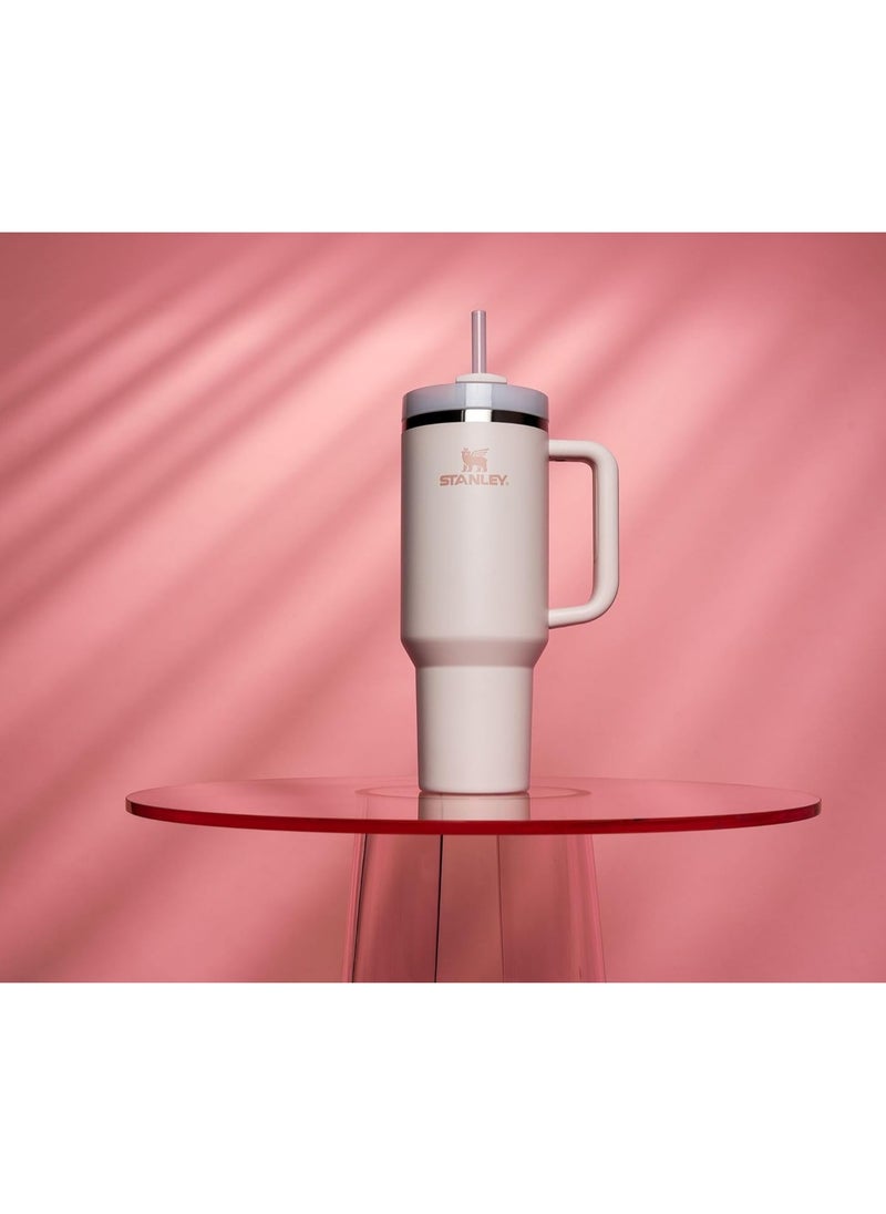 Stanley - H2.0 FlowState Stainless Steel Vacuum Insulated Tumbler with Lid and Straw for Water, Iced Tea or Coffee, Smoothie and More, Rose Quartz, 40 oz - Image 1