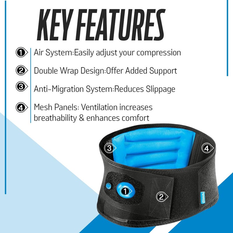 Ossur ssur Formfit Back Support Air  Advanced Lumbar Brace for Pain Relief Posture Correction and Spinal Health with Air Cushion Comfort Small - Image 3
