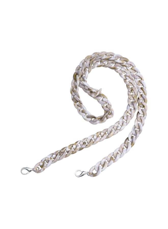 klarako Acrylic Bag Chain Straps Plastic Purse Straps Replacement Shoulder Bag Chain for DIY Purse Making Repairing 120cm (Shell)  - Image 1