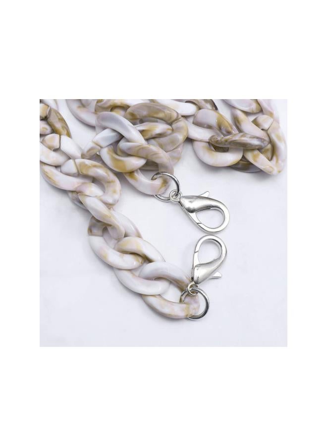 klarako Acrylic Bag Chain Straps Plastic Purse Straps Replacement Shoulder Bag Chain for DIY Purse Making Repairing 120cm (Shell)  - Image 4