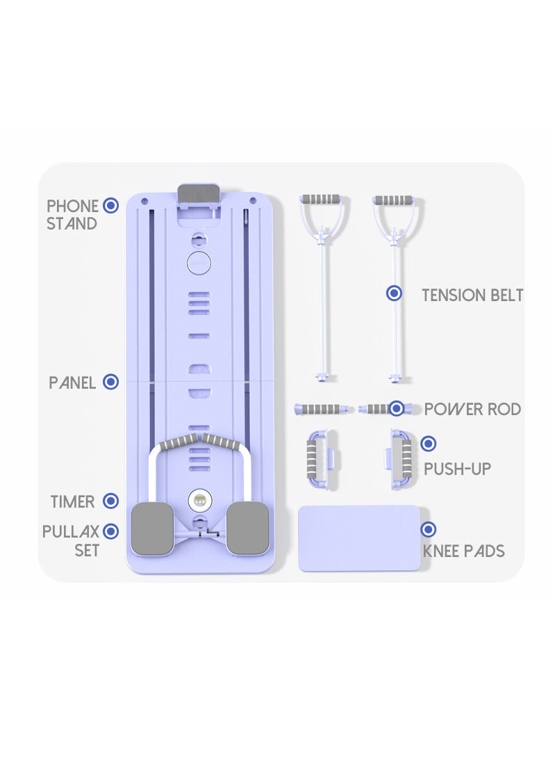 كوزينيست لوح بيلاتيس للياقة البدنية متعدد الوظائف مدرب لياقة بدنية محترف لعضلات البطن معدات تمارين منزلية متعددة الوظائف لوح تمرين منزلي قابل للتعديل مناسب لتدريب الرجال والنساء - Image 1