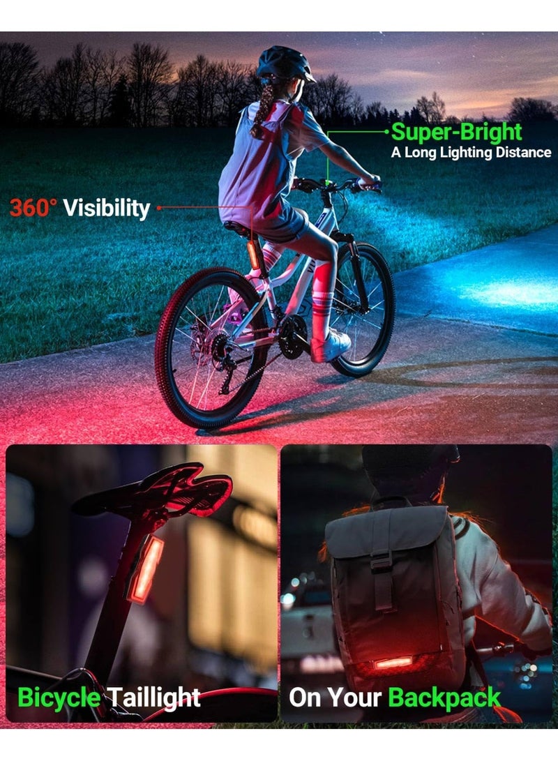 GOGOGO Bike Light, High Lumens Super Bright Bicycle Light, 6+4 Modes USB Rechargeable Bike Headlight & Tail Light Set, Waterproof Safety Bike Front & Rear Light for Road, Mountain, Night Riding - Image 5