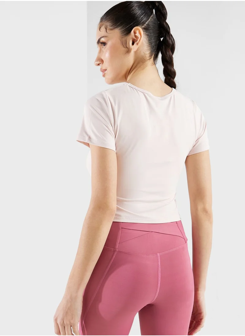 FRWD Knot Detail Cropped Athletic T-Shirt