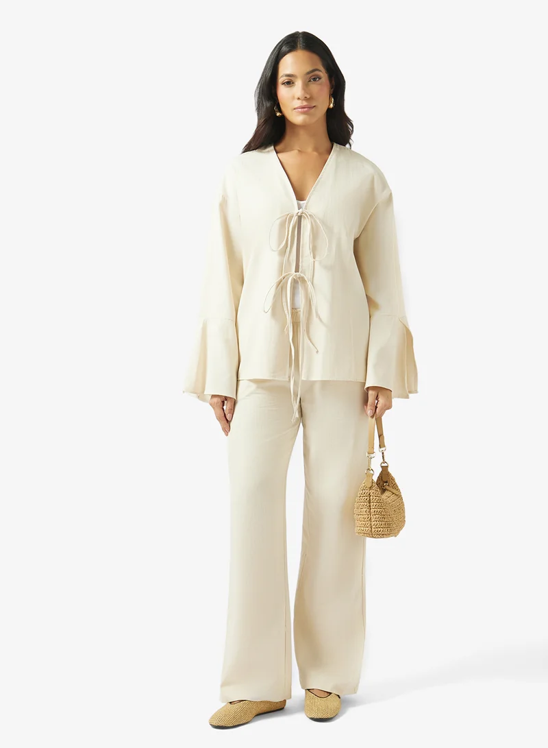 Fyor  Tie-Neck Knit Co-Ord Set for Women | Best Price UAE