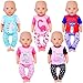 UNICORN ELEMENT 5 Set Baby Doll Clothes for 1418 Inch Dolls1416 Inch Doll Accessories with Short Sleeves for New Born Baby DollsNo Doll - Image 2