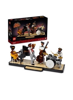 Ideas Jazz Quartet 21334 Building Kit; Buildable Display Model for Adults, Featuring Pianist, Trumpeter, Bassist and Drummer Figures with Instruments; Fun Gift for Music Lovers (1,606 Pieces)