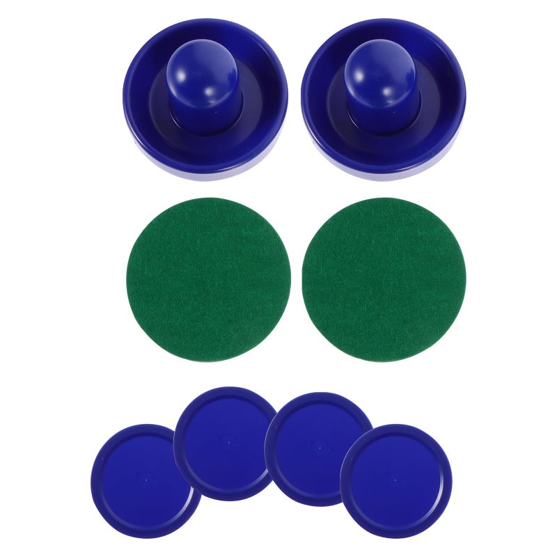 مجموعة مضرب وقرص هوكي هواء أزرق مع دافعات 96 ملم وأقراص 64 ملم لاستبدال لعبة الطاولة - Image 2