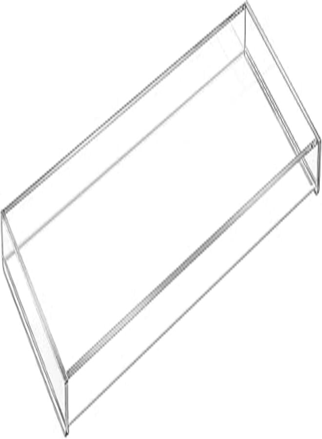 MaxGear Vanity Tray, Toilet Tank Storage Tray, Acrylic Bathroom Tray Bathtub Tray Bathroom Vanity Organizer Clear Perfume Tray Countertop for Soap, Towel, Tissue, Candle, Plant, 11.8 × 5 × 1.2 inch