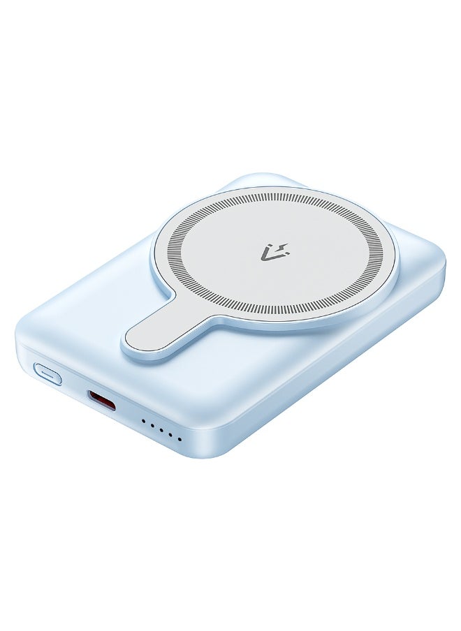 فينشن - بنك طاقة لاسلكي مغناطيسي VENTION بسعة 5000 مللي أمبير في الساعة (USB-C + USB-C + لاسلكي) مؤشر ضوء أزرق 20 وات نوع الطراز # FHSL0 - Image 1