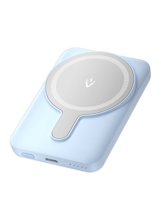 فينشن - بنك طاقة لاسلكي مغناطيسي VENTION بسعة 5000 مللي أمبير في الساعة (USB-C + USB-C + لاسلكي) مؤشر ضوء أزرق 20 وات نوع الطراز # FHSL0 - Image 1