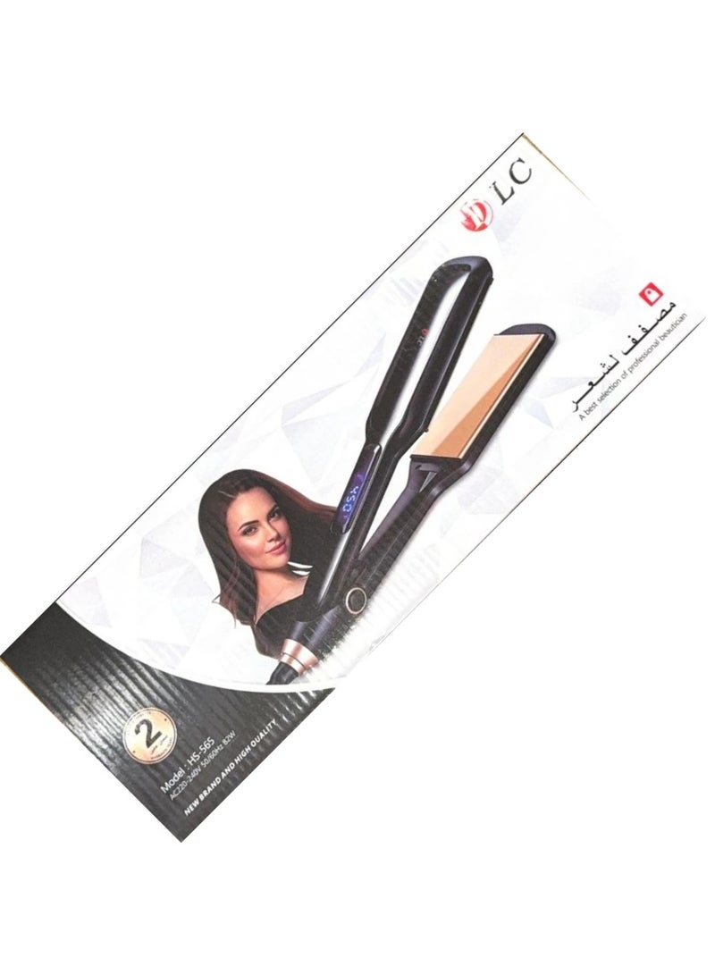 DLC Ceramic Hair Straightener, Wet & Dry Hair Straightener with Temperature Control Functions - 82W,