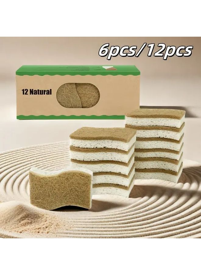 4 Pieces High Quality Kitchen Sponges Cellulose And Coconut Fiber Super Absorbent Dishwasher Sponge With Ergonomic Handle For Efficient Cleaning - Image 5