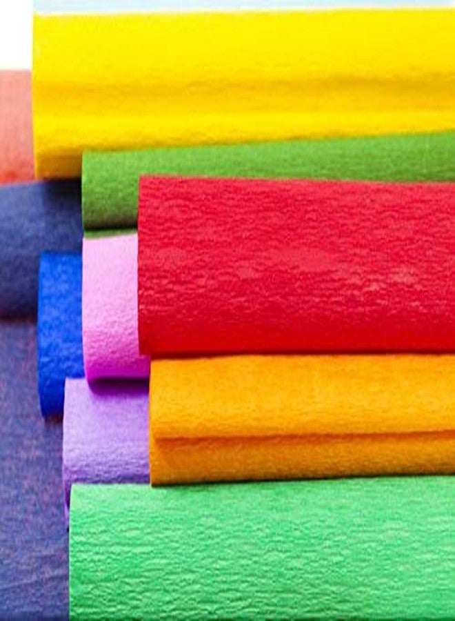 Ditya Crafts Crepe Paper Rolls for Art and Craft, Decoration (Multicolor, Set of 10) - Image 3
