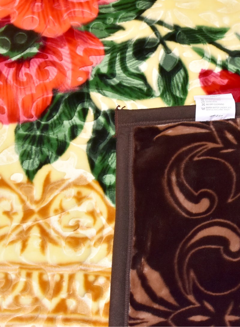 Double Ply Premium Korea Quality Blanket Made by 100% Polyester SPUN YARN Obtained from Virgin Polyester Which is Suitable for winter and Rainy Season 220*240CM 10LBS