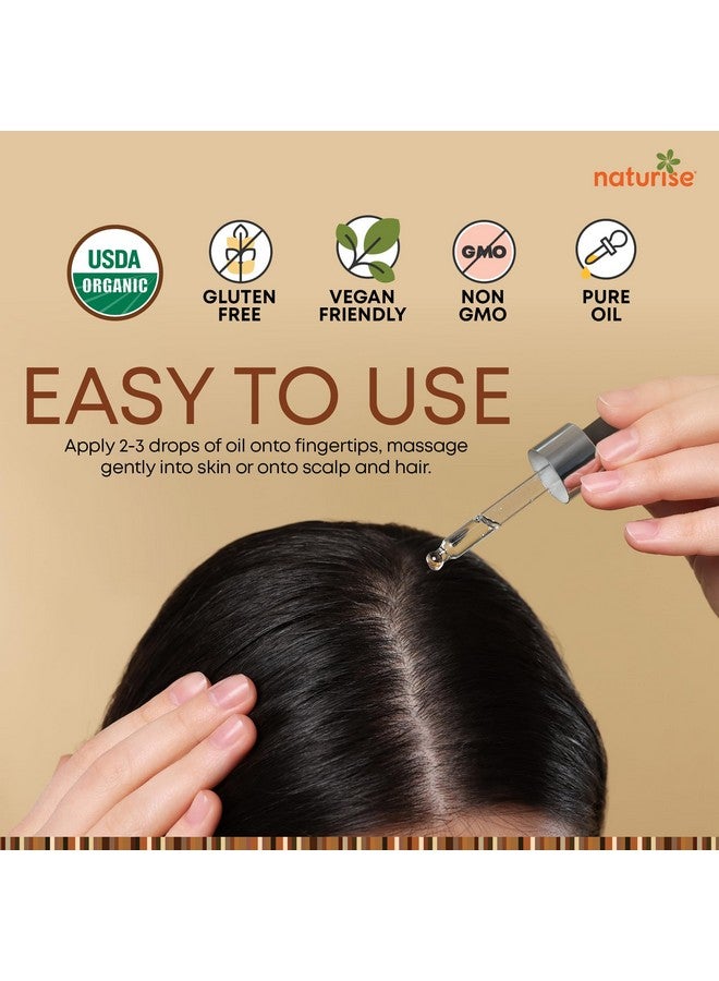 Naturise Organic Argan Oil - Organic Argan Oil Cold Pressed Argan Oil of Morocco - Vegan Non-GMO Gluten Free Argan Oil for Hair Growth and Skin Moisture - 100% Pure Moroccan Oil Hair Oil (1 fl. oz.) - Image 4