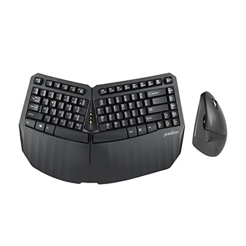 Perixx PERIDUO813B US Wireless Ergonomic Compact Keyboard and Vertical Mouse MultiDevice Black US English - Image 1