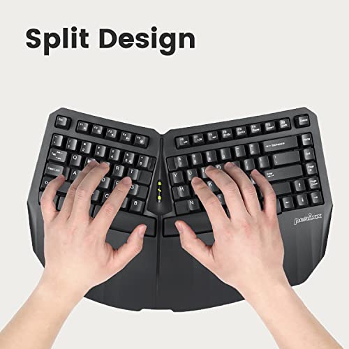 Perixx PERIDUO813B US Wireless Ergonomic Compact Keyboard and Vertical Mouse MultiDevice Black US English - Image 3