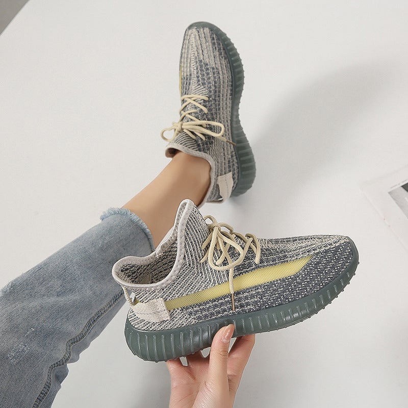 Women's Knitted Shoes 2026 Spring New Breathable Student Korean Style Casual Sports Running Shoes - Image 4