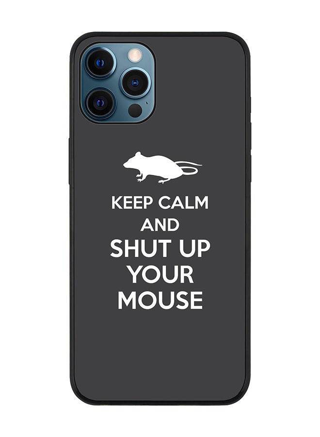 Stylizedd Rugged Black edge case for Apple iPhone 12 Pro Slim fit Soft Case Flexible Rubber Edges Anti Drop TPU Gel Thin Cover - Shut Up Your Mouse - Image 1