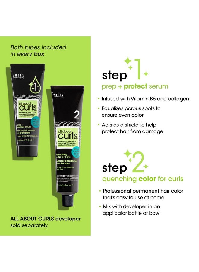 ALL ABOUT CURLS 4Rm Berrygoround Permanent Hair Color (Prep + Protect Serum & Hair Dye For Curly Hair) 100% Grey Coverage Nourished & Radiant Curls - Image 4