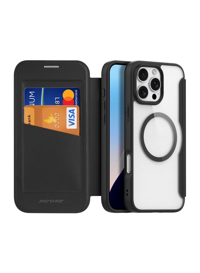 General Wallet Card Insert Leather Case for iPhone 16 Pro Max Support iPhone 16 Pro Max Flip Stand Anti-magnetic Case Wireless Charging  - Image 1