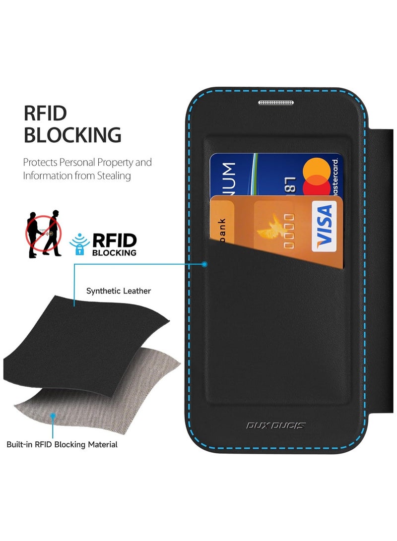 General Wallet Card Insert Leather Case for iPhone 16 Pro Max Support iPhone 16 Pro Max Flip Stand Anti-magnetic Case Wireless Charging  - Image 4