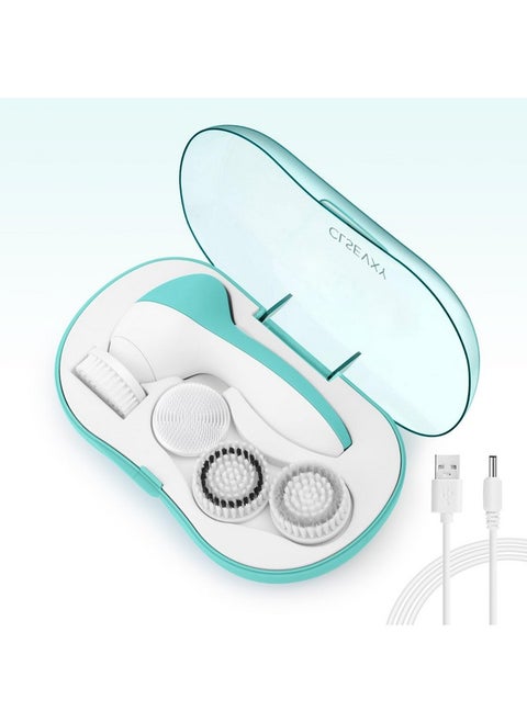 Rechargeable Facial Cleansing Spin Brush Set With 4 Exfoliating Brush Heads Complete Face Spa System By Clsevxy Waterproof Face Scrubber For Gentle Exfoliation And Deep Scrubbing