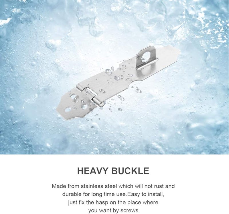 Heavy Duty Stainless Steel Padlock Hatch Latch Easy Install Security Door Lock - Image 5