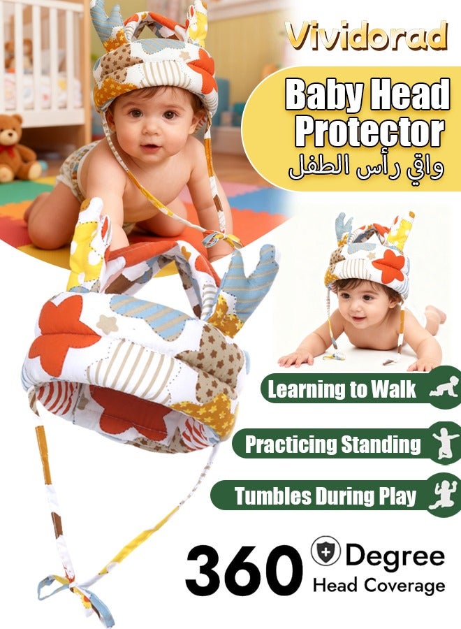 فيفيدوراد حامي رأس الطفل - خوذة الطفل للمشي الزاحف - لا مطبات ووسادة ناعمة - غطاء واقي قابل للتعديل سلامة الطفل الرضيع هيدجارد مناسبة للأطفال تعلم المشي - Image 1