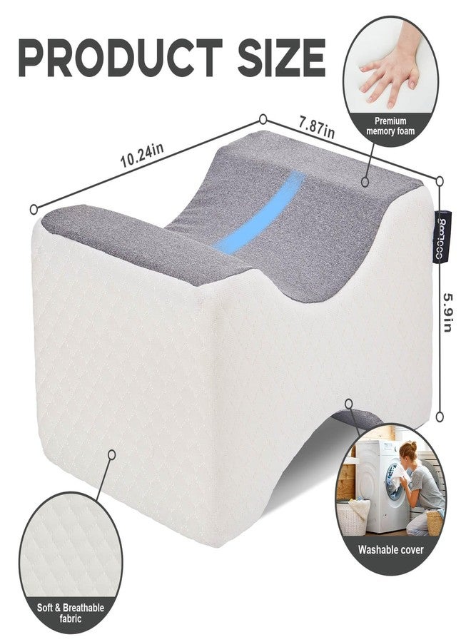 cooloo8 Knee Pillow for Side Sleepers, Leg & Knee Support Pillow, Hip Pillow for Side Sleepers, Hip Pain Relief, Memory Foam Alignment Pillow - Relieve Hip Pain & Sciatica(Grey) - Image 2