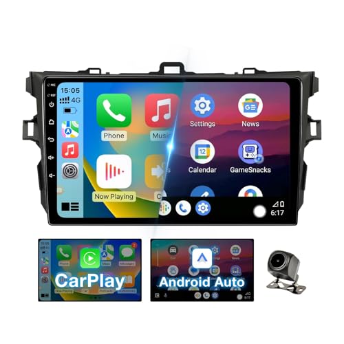 Binize Android 13 Car Stereo Compatible with Toyota Corolla 2008 2009 2010 2011 2012 Wireless CarPlayAndroid Auto9 Inch Touch Screen Car Radio Support BluetoothGPS NavigationFMBackup Camera