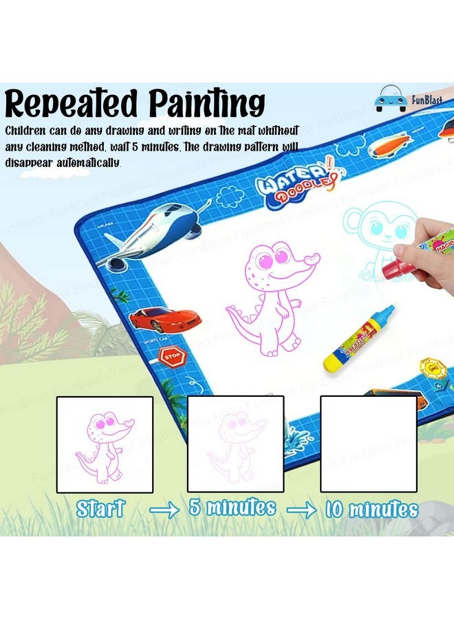 فنبلاست سجادة فن بلاست ماجيك المائية مع عينات ألوان قوس قزح - سجادة تلوين وكتابة وتعلم للأطفال، مقاس كبير للبنات والأولاد والأطفال (74 × 49 سم) - Image 5