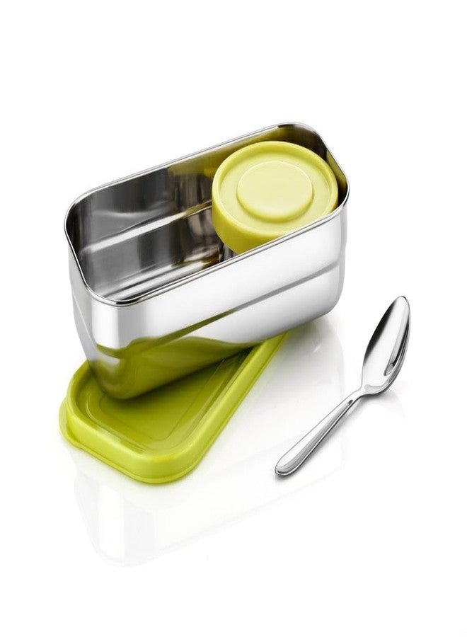 Zipsome Lunch Box with Steel Cutlery | 2 Safe Inner Containers with BPA Free Lids Easy to Carry & Durable Tiffin Box for Office, School, College | Airtight Leak-Proof Lunch Box Multicolor - Image 4