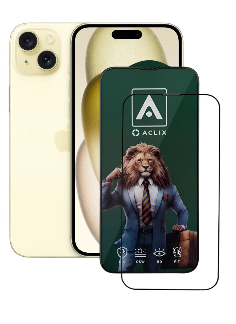ACLIX Antistatic ESD Dustproof Premium Quality High Definition Tempered Glass Screen Protector Designed For  iPhone 15 - Image 1
