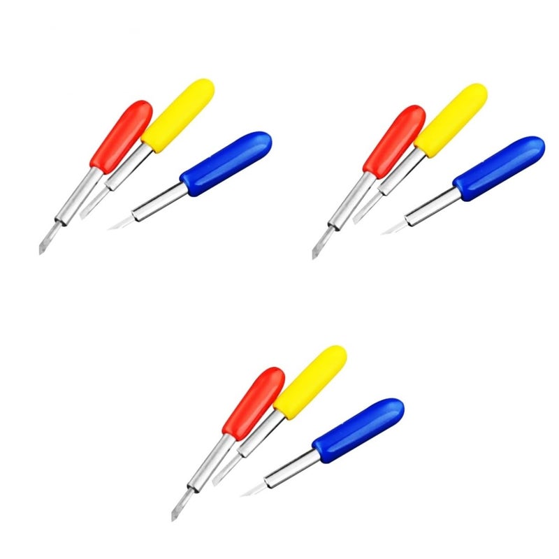 شفرة فولاذ التنغستن لقاطع الفينيل 30 45 60 درجة 3 مجموعات 15 قطعة لكل منها لقص القاطعة - Image 2